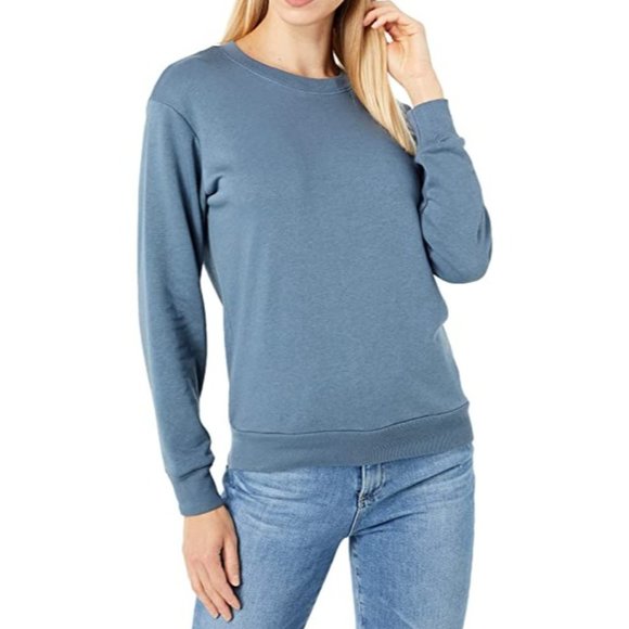 ALTERNATIVE Washed Terry Throwback Sweatshirt in Washed Denim - NWT XS - Picture 3 of 3